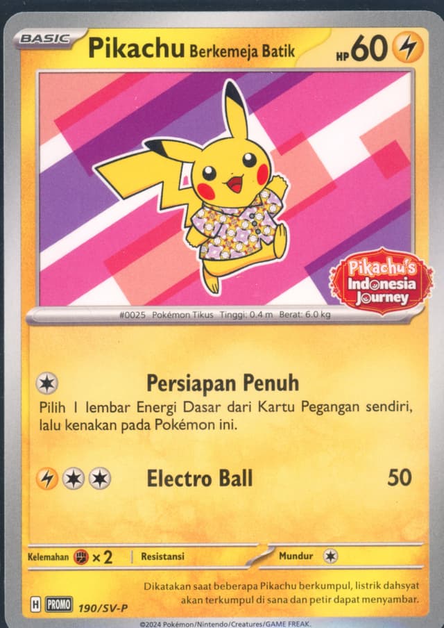 Pikachu in Batik Shirt